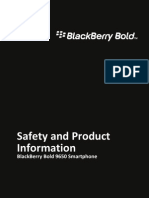 BlackBerry Bold 9650 Smartphone-Safety and Product Information