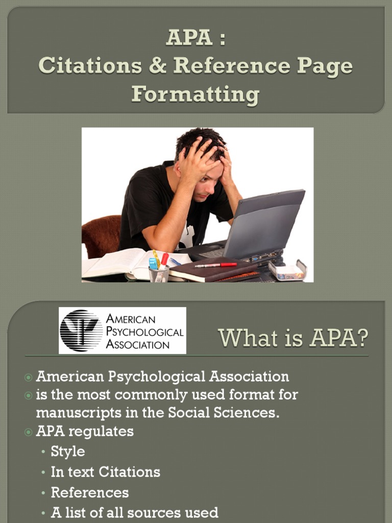 APA Reference and Citation | PDF | Citation | Apa Style