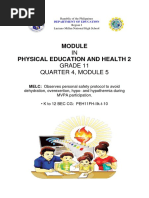 Physical Education and Health 2: IN Grade 11 Quarter 4, Module 5