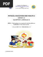 Physical Education and Health 2: Grade 11 Quarter 4, Module 6