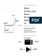 Basic Diodes and Basic Diode Applicatio NS: Report Submitted To The Electronic Engineering Lab Class 1