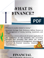 WHAT IS FINANCE AND ITS KEY INSTITUTIONS