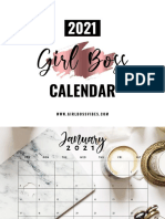 2021 Girl Boss Calendar - US Letter Size (8.5x11inches)