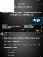 Unit Iv Fire and Explosion Preventive and Protective Management From Fire and Explosion, Relief Systems