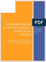 INTRODUCCION Al Costo de Capital