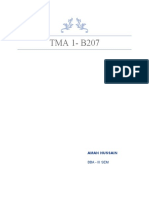 TMA 1-B207: Aman Hussain Bba - Iii Sem