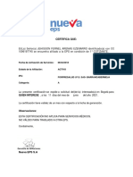 Certificado EPS