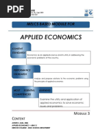 Applied Economics: Melcs Based Module For