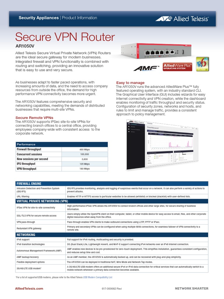 公式ショップ アライドテレシス 3934R AT-AR1050V VPNルーター ルーター、ネットワーク機器 | www.incompany.cr