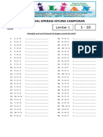 Operasi Hitung Campuran 1-10 Dan 1-20