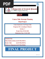 Course Title: Strategic Planning Final Project