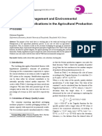 Total Quality Management and Environmental Management Applications in The Agricultural Production Process