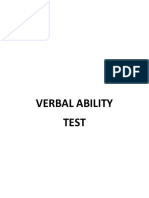 Verbal Ability and Critical Reasoning Test