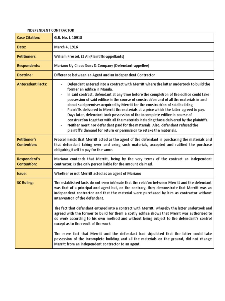 Case Citation G.R. No. L10918 Date Petitioners Respondents