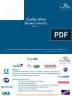 Quality Week Brose Coventry: Leadership & Personal Development, Strategic Management, Lean Six Sigma & Quality Tools