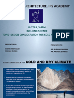 Design Consideration For Cold and Dry Climate