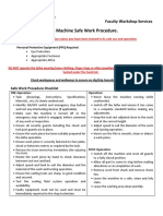 Lathe Machine Safe Work Procedure.: Faculty Workshop Services