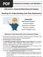 Reading 23 Slides - Understanding Cash Flow Statement