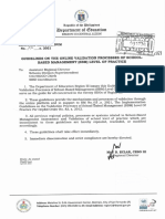 RM No. 134 S. 2021 Guidelines On The Online Validation Processes of School Based Management SBM Level of Practice