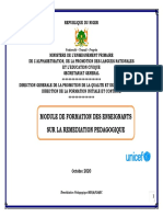 Niger Module de Formation Des Enseignants Sur La Remediation Pedagogiqu Relance Pédagogique VF