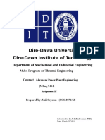 Dire-Dawa University Dire-Dawa Institute of Technology: Department of Mechanical and Industrial Engineering