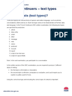 French Continuers - Text Types