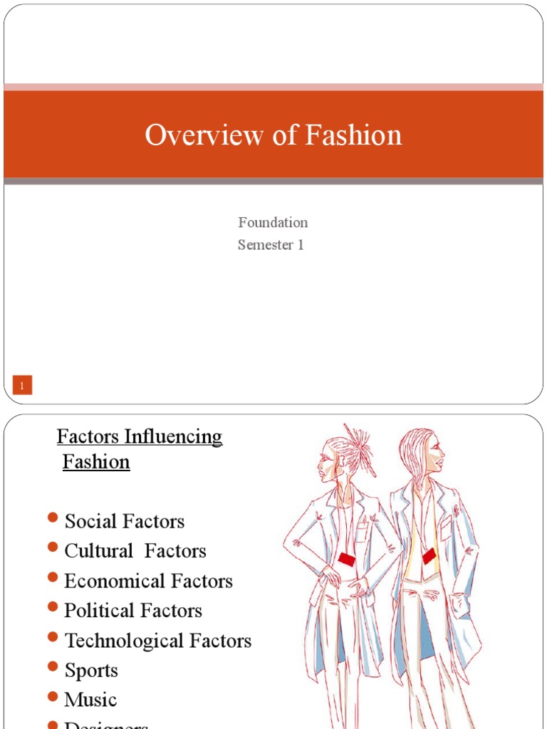 Social and Cultural Influences on Fashion | PDF | Fashion | Great ...