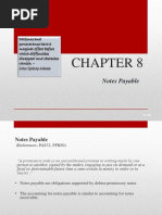 Chapter 8 Financial Liability - Notes Payable