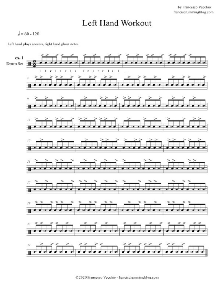Left Hand Exercise For Drummers PDF