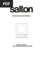 SIC001 Salton Induction Cooker Instruction Manual