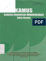 Kamus Bahasa Indonesia-Minangkabau Edisi Revisi 2013