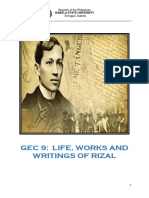 Gec 9: Life, Works and Writings of Rizal: Republic of The Philippines Echague, Isabela