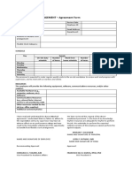 Flexible Work Arrangement - Agreement Form