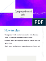 Compound Word Quiz