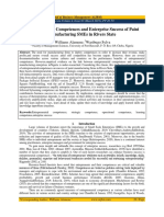 Entrepreneurial Competences and Enterprise Success of Paint Manufacturing Smes in Rivers State