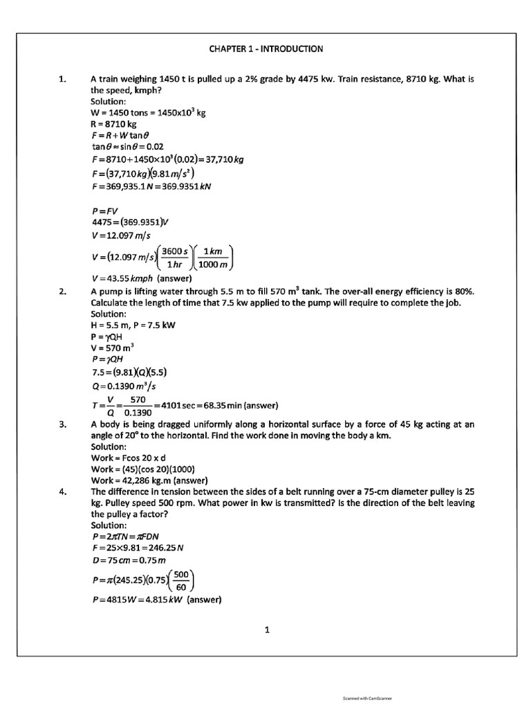 CHAPTER 1-Power Plant Engineering | PDF
