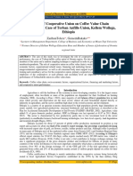 The Role of Cooperative Union On Coffee Value Chain Performance in Case of Torban Anfillo Union, Kellem Wollega, Ethiopia