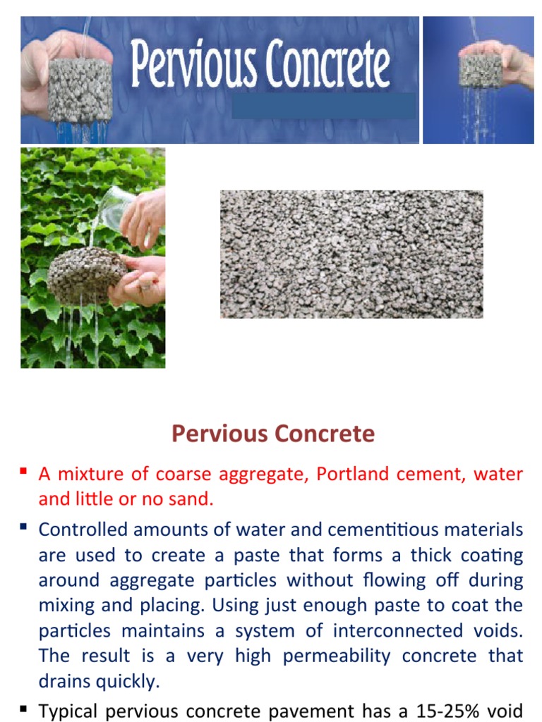 Pervious Concrete | PDF | Concrete | Construction Aggregate