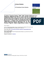 Southern Tagalog Voting, 1946-1963: Political Behavior in A Philippine Region. by Carl H. Lande With The Assistance of