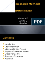 Advance Research Methods: Literature Review