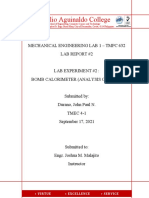 Emilio Aguinaldo College: Mechanical Engineering Lab 1 - TMPC 632 Lab Report #2