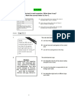 Reading: Look at The Text in Each Question. What Does It Say? Mark The Correct Letter A, B or C