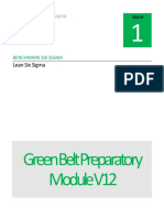 Benchmark Six Sigma Green Belt Preparatory Module V12.1