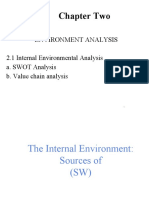 Chapter Two: Environment Analysis 2.1 Internal Environmental Analysis A. SWOT Analysis B. Value Chain Analysis