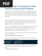 8 Linux Parted' Commands To Create, Resize and Rescue Disk Partitions