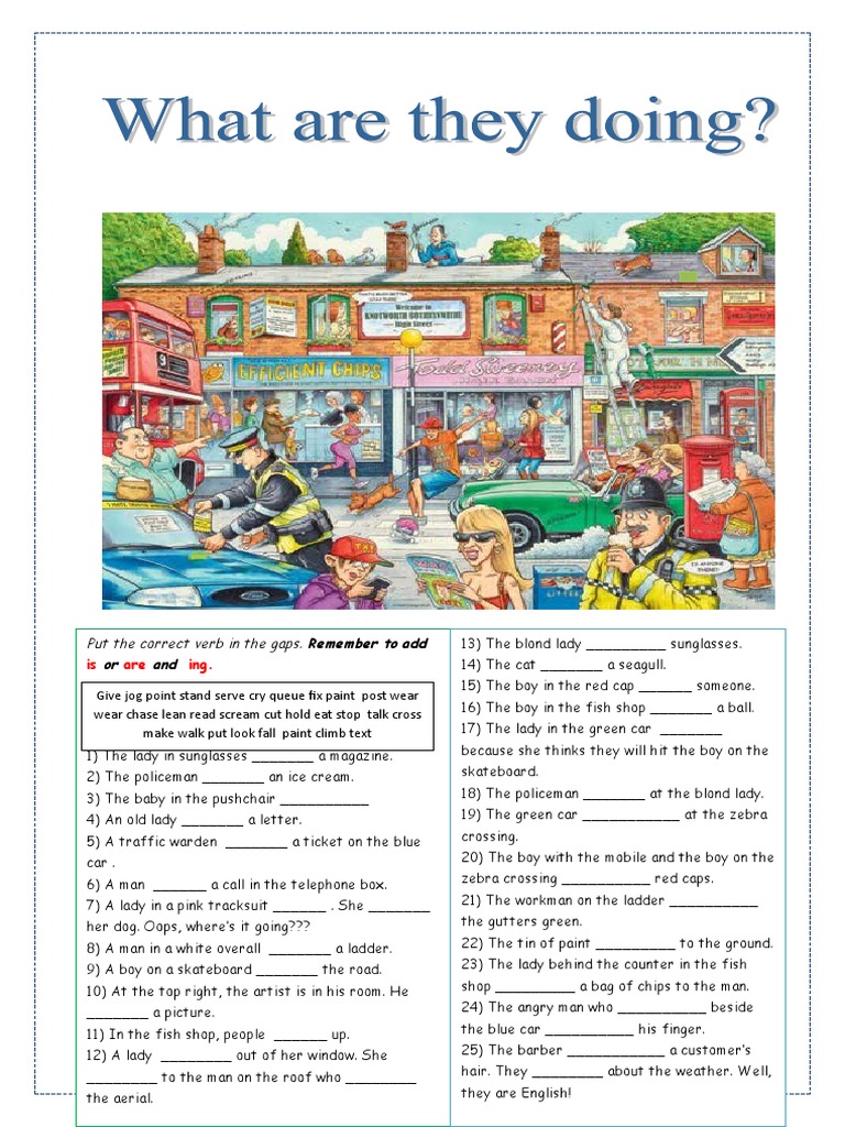 What Are They Doing | PDF | Games & Activities