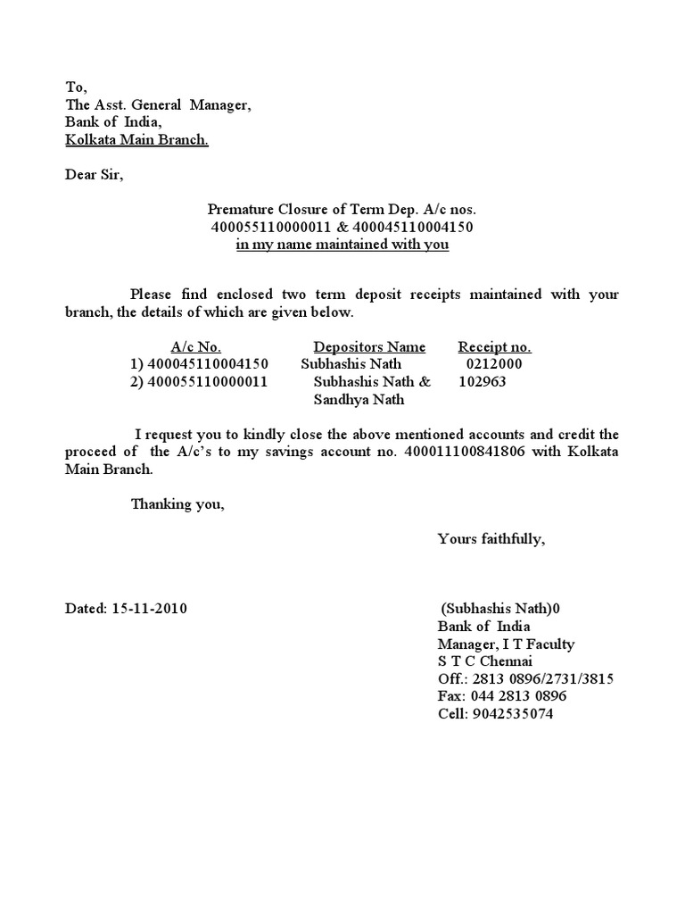 Post Office Td Premature Closure Penalty