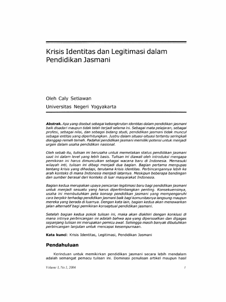 Contoh Jurnal Pendidikan Jasmani Pdf