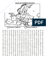 Mapa Europa para Colorir