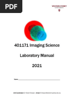 Imaging Science Laboratory Manual 2021: Name